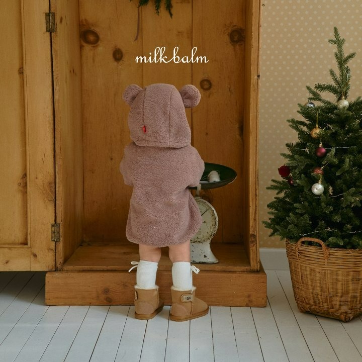 Milkbalm 包屁衣 밀키밤 곰돌이자수슈트-細節圖4