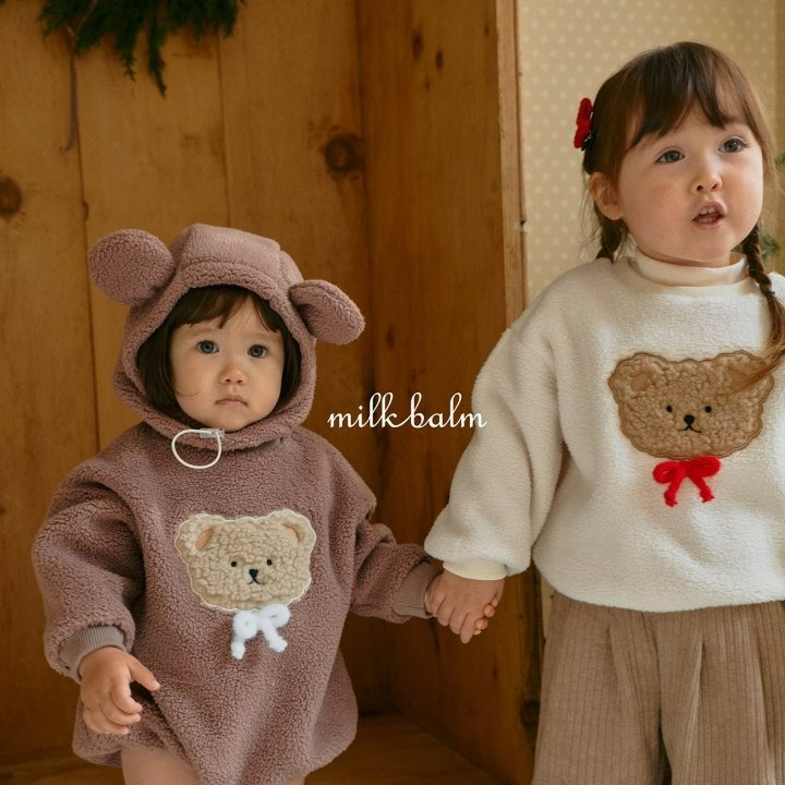 Milkbalm 包屁衣 밀키밤 곰돌이자수슈트-細節圖5