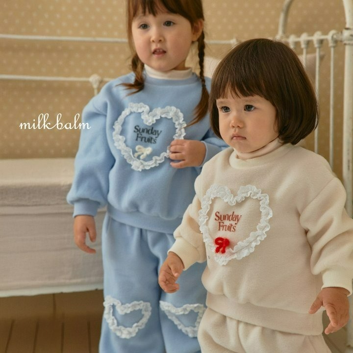 Milkbalm 上衣 밀크밤 하트맨투맨-細節圖2