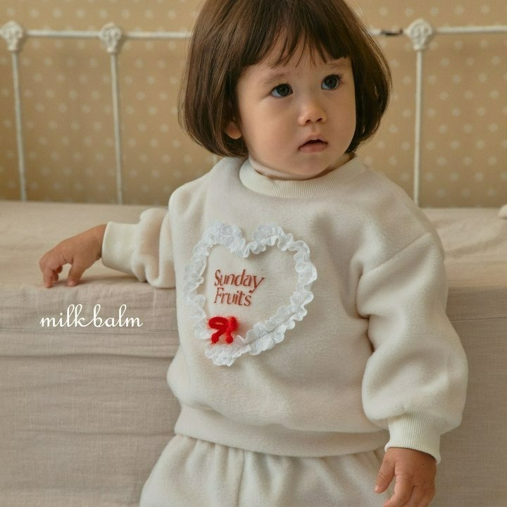 Milkbalm 上衣 밀크밤 하트맨투맨-細節圖3