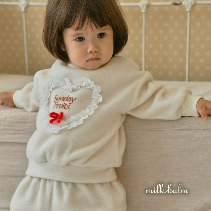 Milkbalm 上衣 밀크밤 하트맨투맨-細節圖5