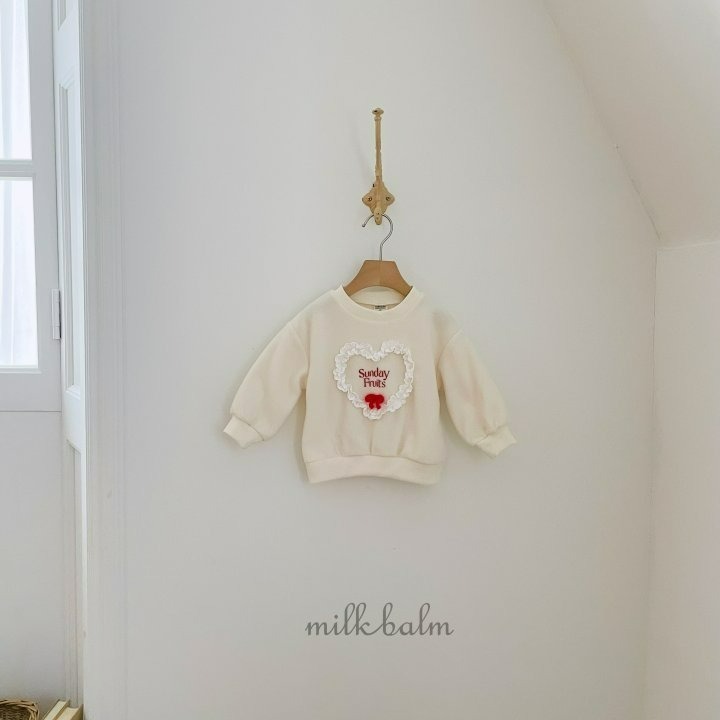 Milkbalm 上衣 밀크밤 하트맨투맨-細節圖8