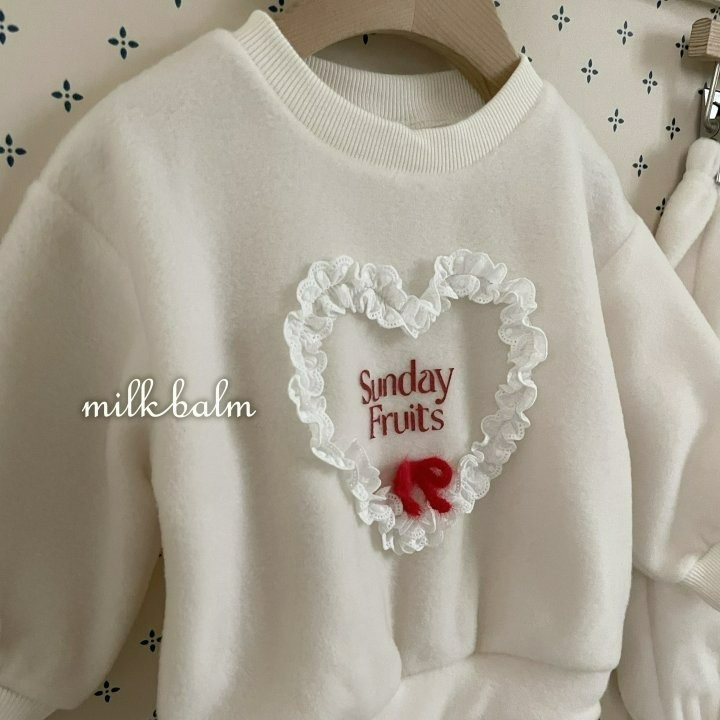 Milkbalm 上衣 밀크밤 하트맨투맨-細節圖11