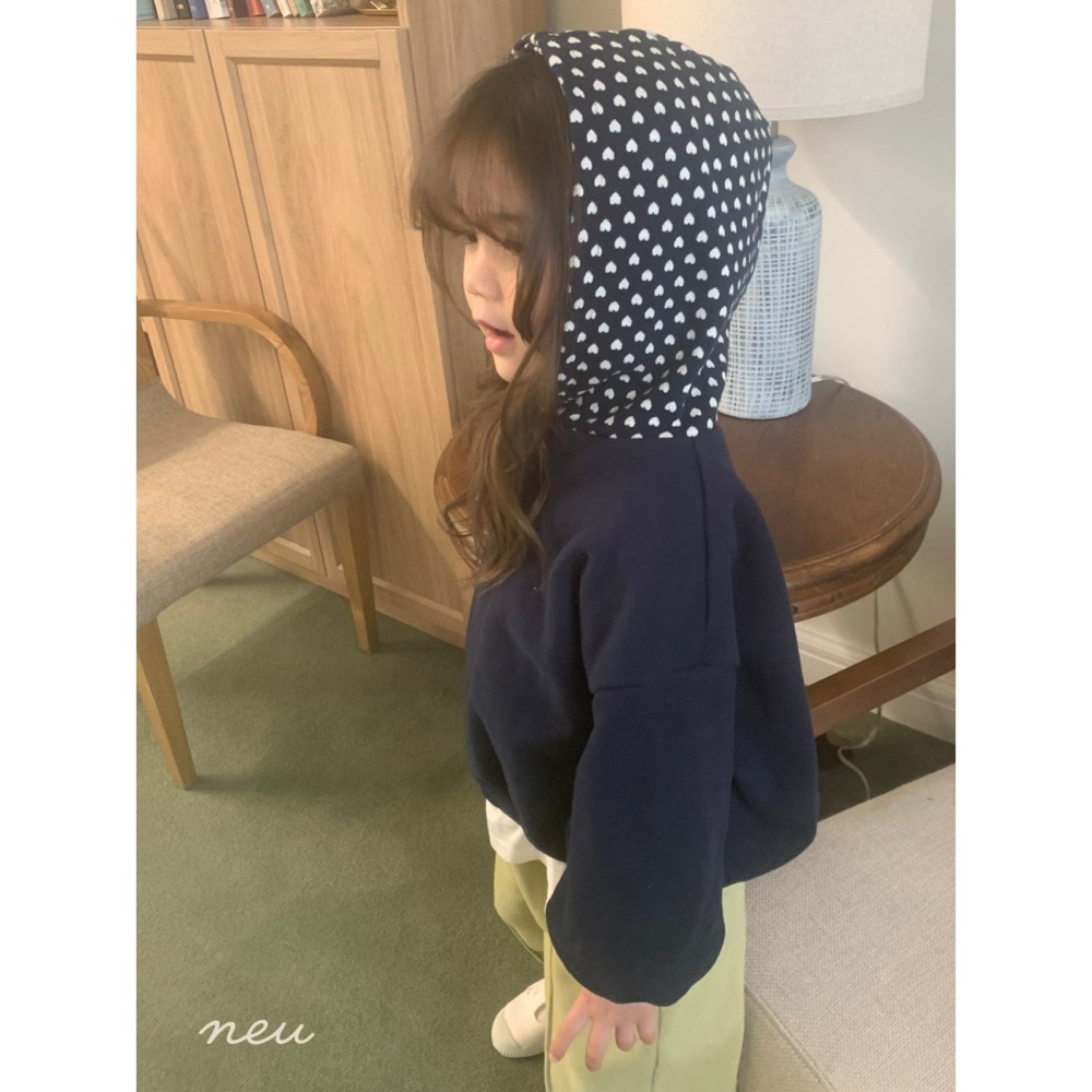 Neu 上衣 노이 러브후드맨투맨-細節圖2