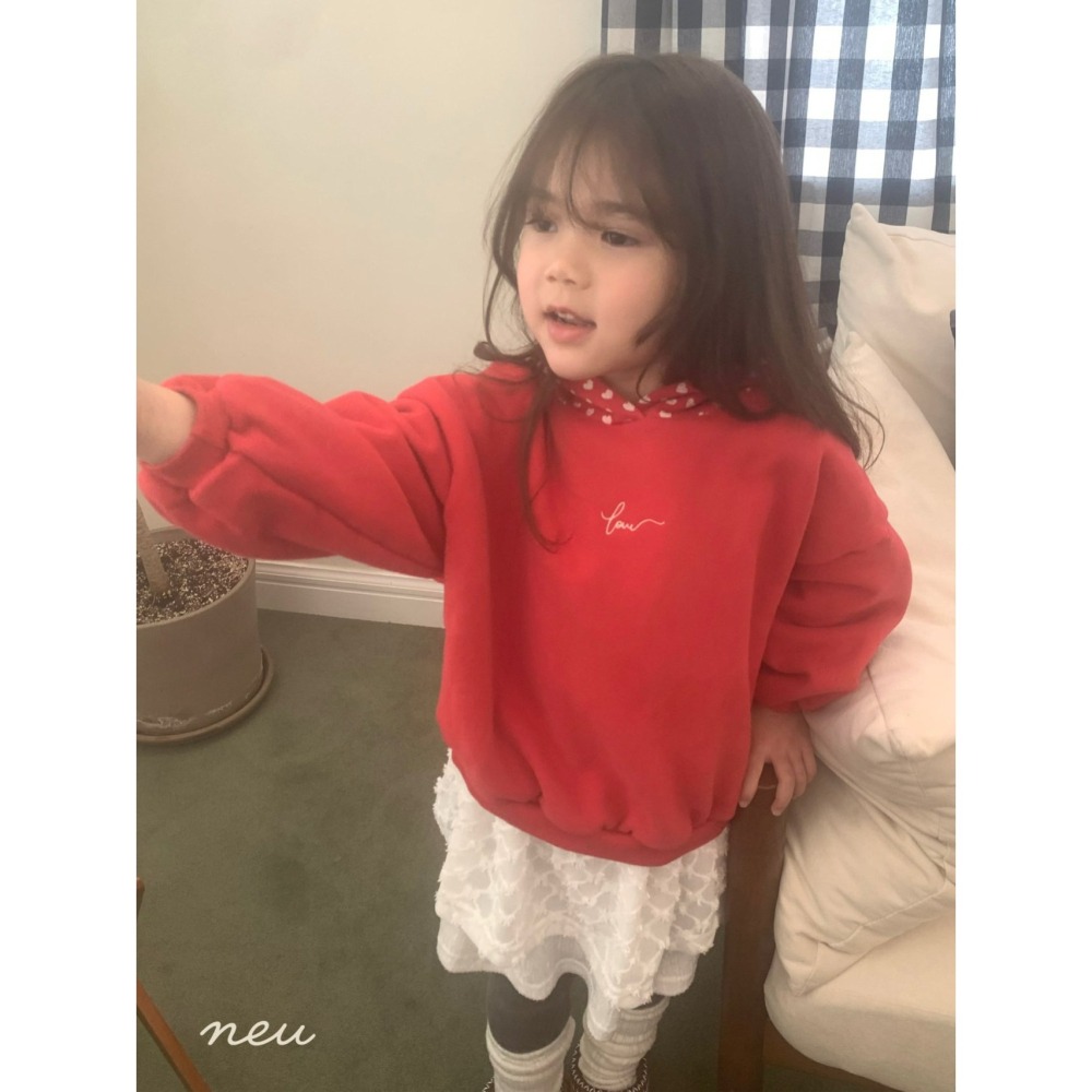 Neu 上衣 노이 러브후드맨투맨-細節圖8