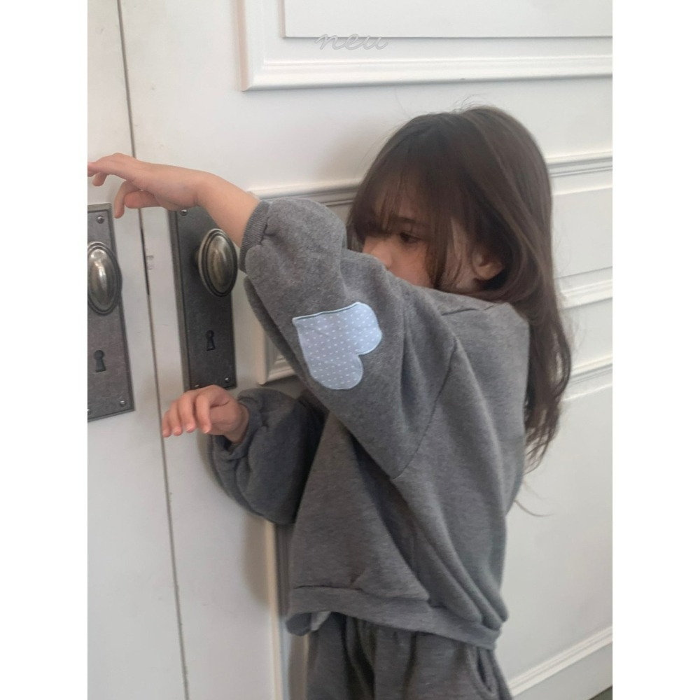 Neu 上衣 노이 하트땡맨투맨-細節圖3