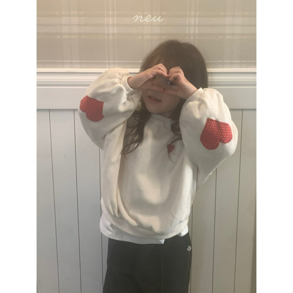 Neu 上衣 노이 하트땡맨투맨-細節圖4