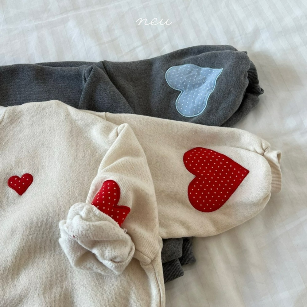 Neu 上衣 노이 하트땡맨투맨-細節圖10