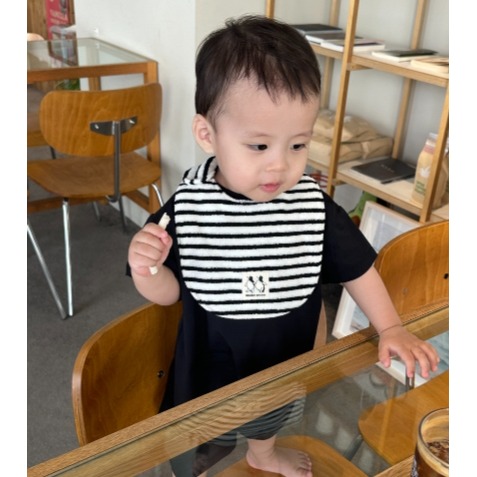 韓國 뚜띠뚜띠 Dduddi Dduddi 質感圍兜 吸水棉-細節圖4