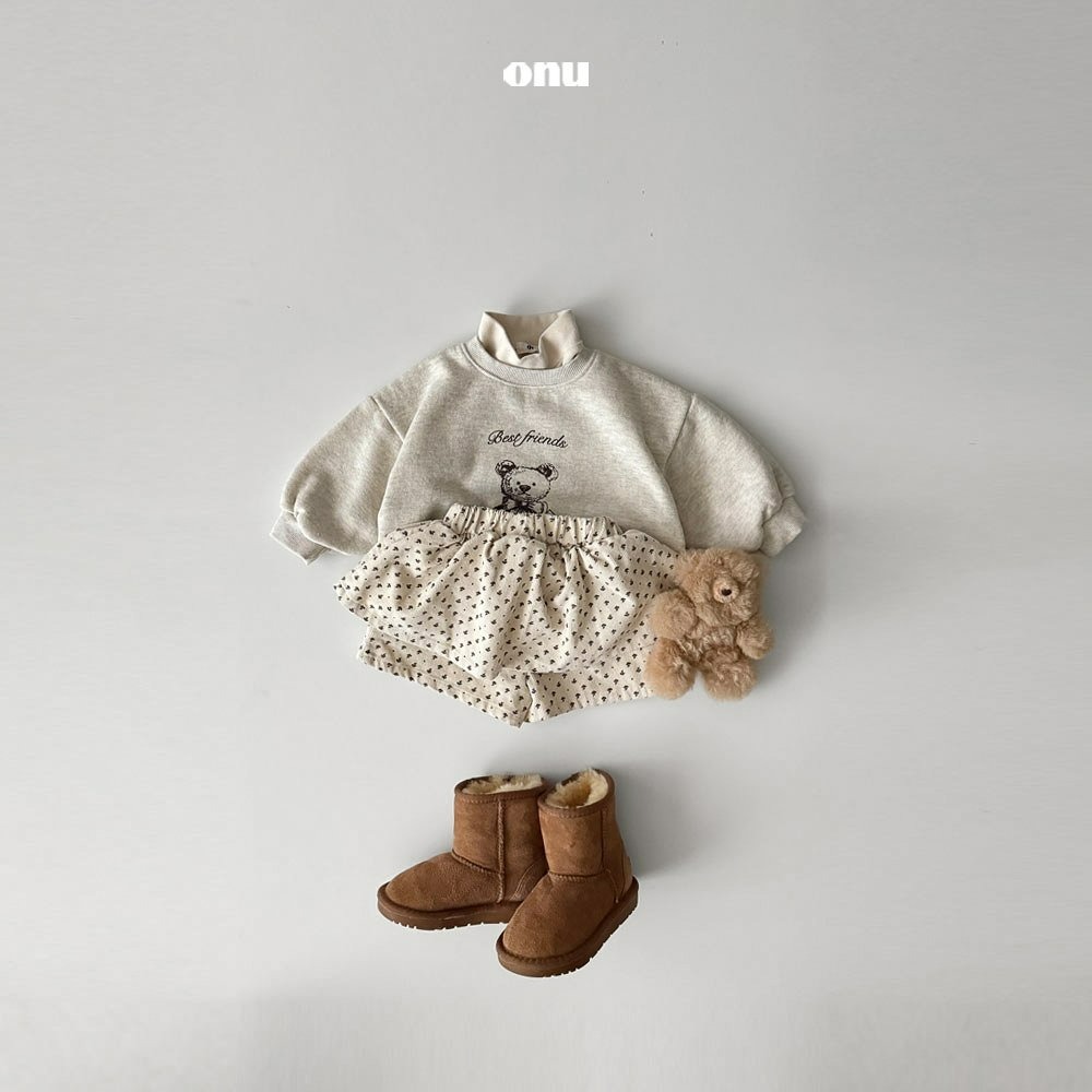 Onu 上衣 오누 트윈베어맨투맨-細節圖3