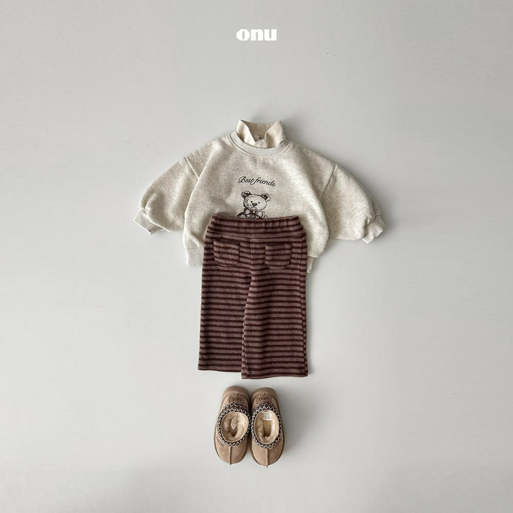 Onu 上衣 오누 트윈베어맨투맨-細節圖4