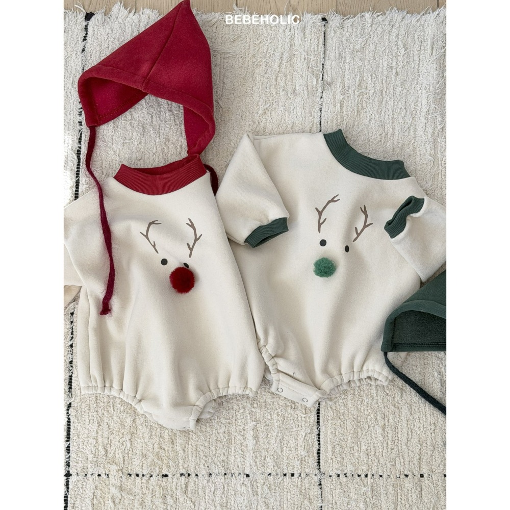 Bebeholic 包屁衣+帽子(聖誕套組) 베베홀릭 루돌프보넷세트 (크리스마스)-細節圖2