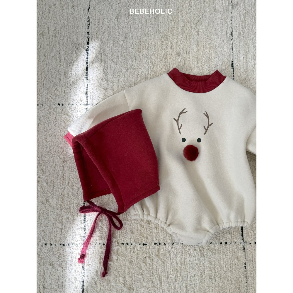 Bebeholic 包屁衣+帽子(聖誕套組) 베베홀릭 루돌프보넷세트 (크리스마스)-細節圖5