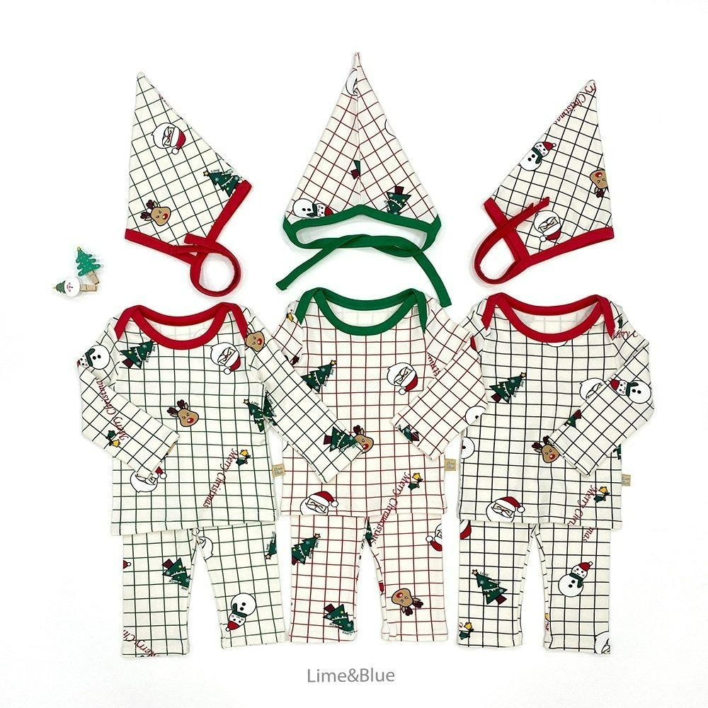Lime&Blue 上下套裝 (聖誕) 라임앤블 메리크리스마스베이비세트 (크리스마스)-細節圖2