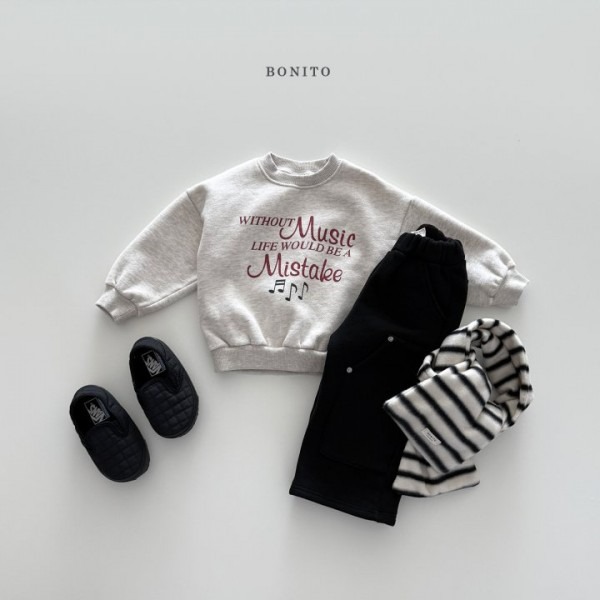 Bonito 上衣 보니토 뮤직맨투맨-細節圖6