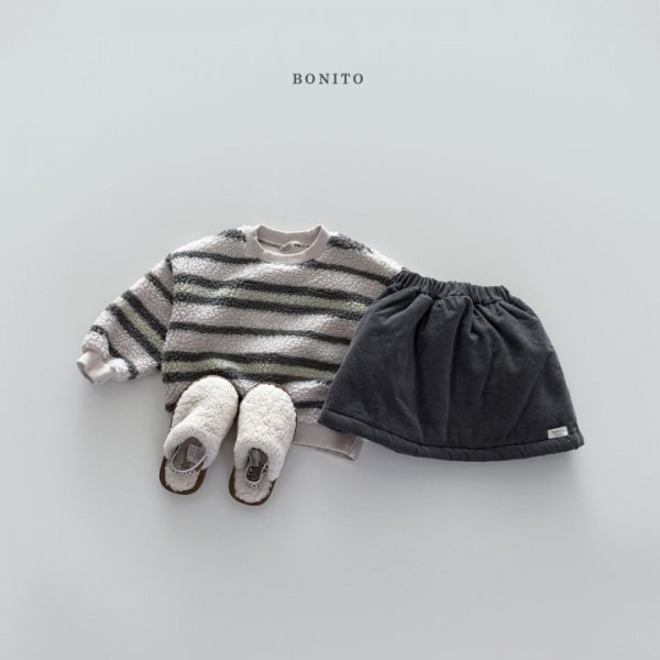 Bonito 上衣 보니토 불규칙줄덤블맨투맨-細節圖6