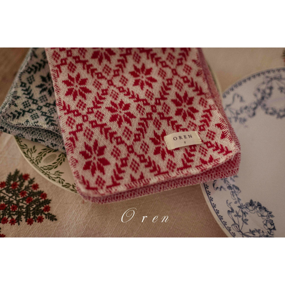 OREN 上衣 (含圍巾) (聖誕) 오렌 눈꽃 니트 맨투맨(머플러포함) (크리스마스)-細節圖5