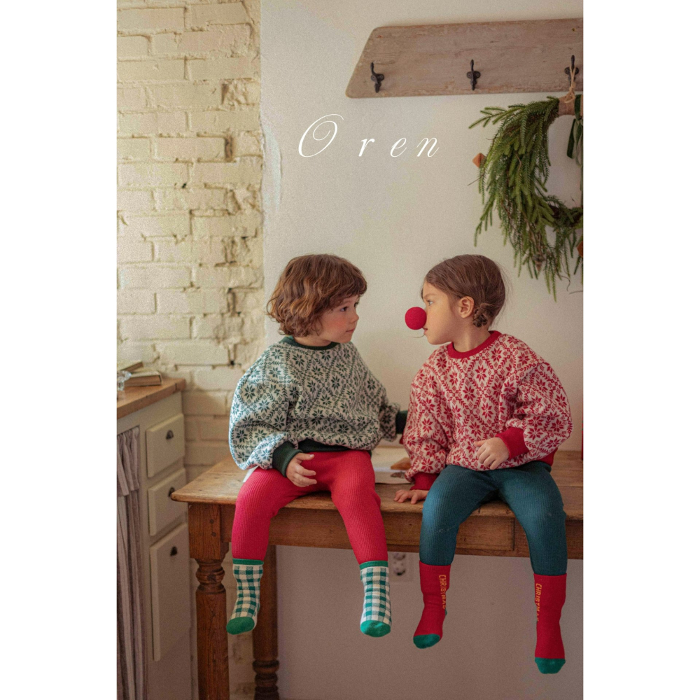 OREN 內搭褲 (聖誕) 오렌 호빵 기모 레깅스 (크리스마스)-細節圖2