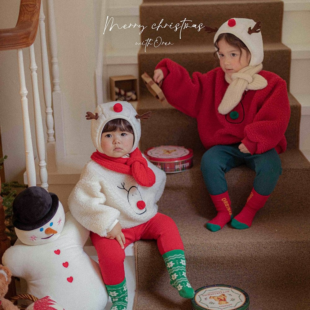 OREN 上衣 (聖誕) 오렌 루돌프 보아 맨투맨 (크리스마스)-細節圖2