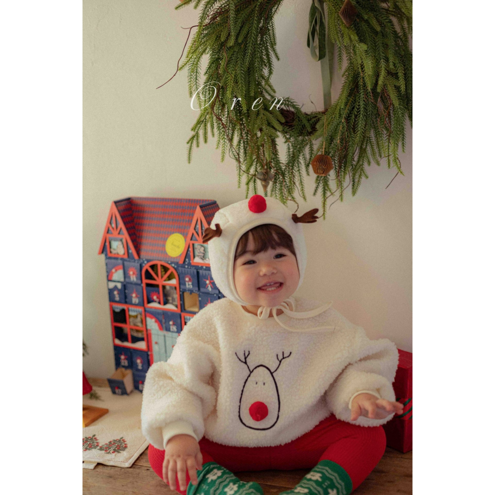 OREN 上衣 (聖誕) 오렌 루돌프 보아 맨투맨 (크리스마스)-細節圖3