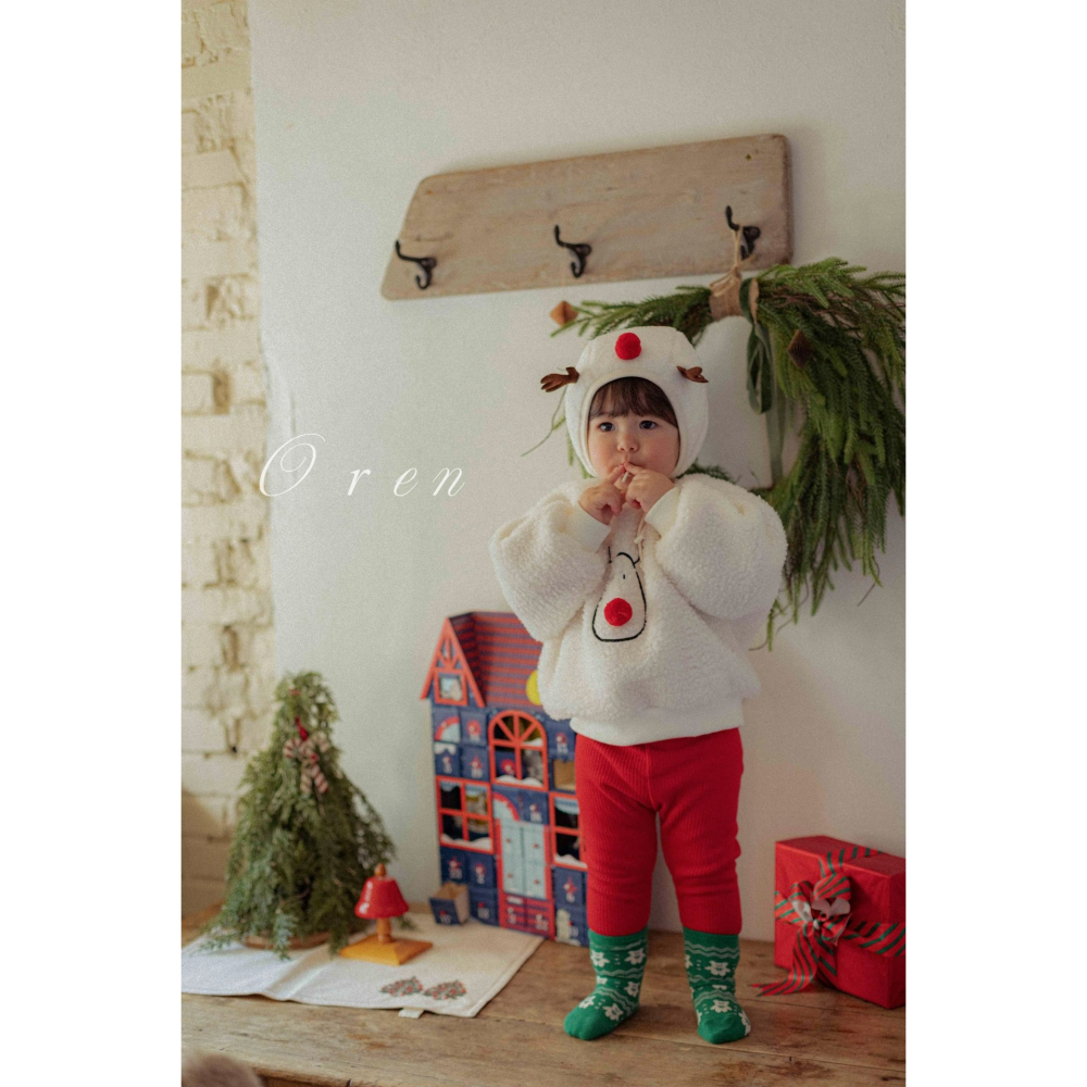 OREN 上衣 (聖誕) 오렌 루돌프 보아 맨투맨 (크리스마스)-細節圖4