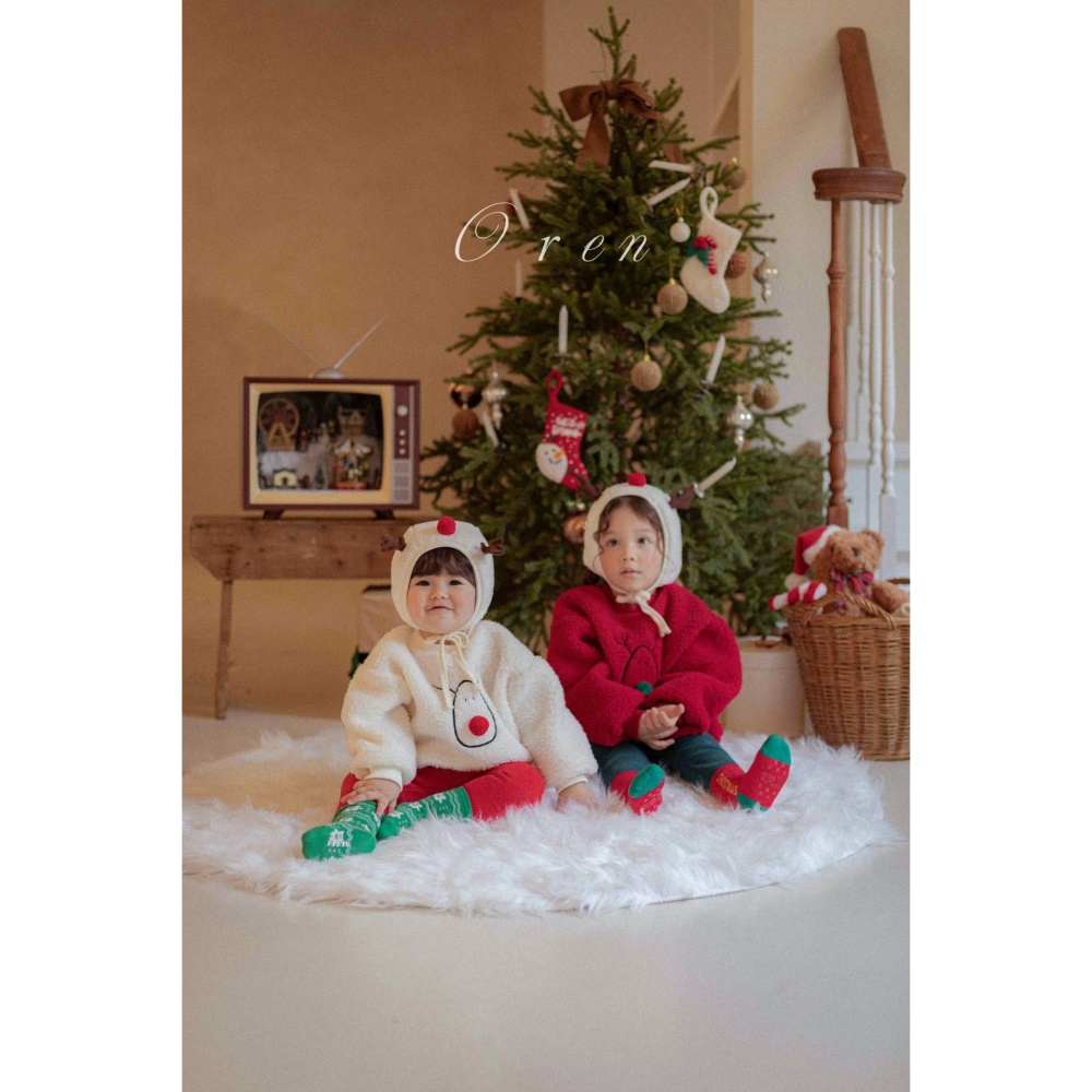 OREN 上衣 (聖誕) 오렌 루돌프 보아 맨투맨 (크리스마스)-細節圖6