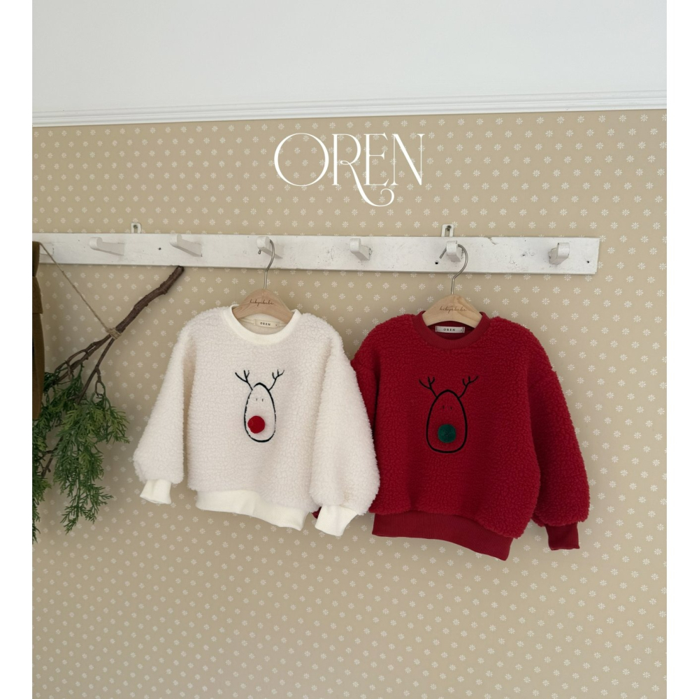 OREN 上衣 (聖誕) 오렌 루돌프 보아 맨투맨 (크리스마스)-細節圖7