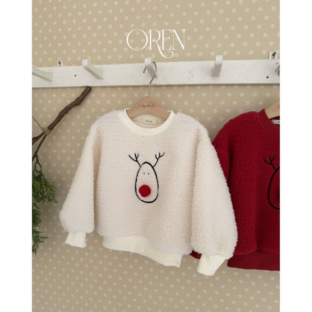 OREN 上衣 (聖誕) 오렌 루돌프 보아 맨투맨 (크리스마스)-細節圖8