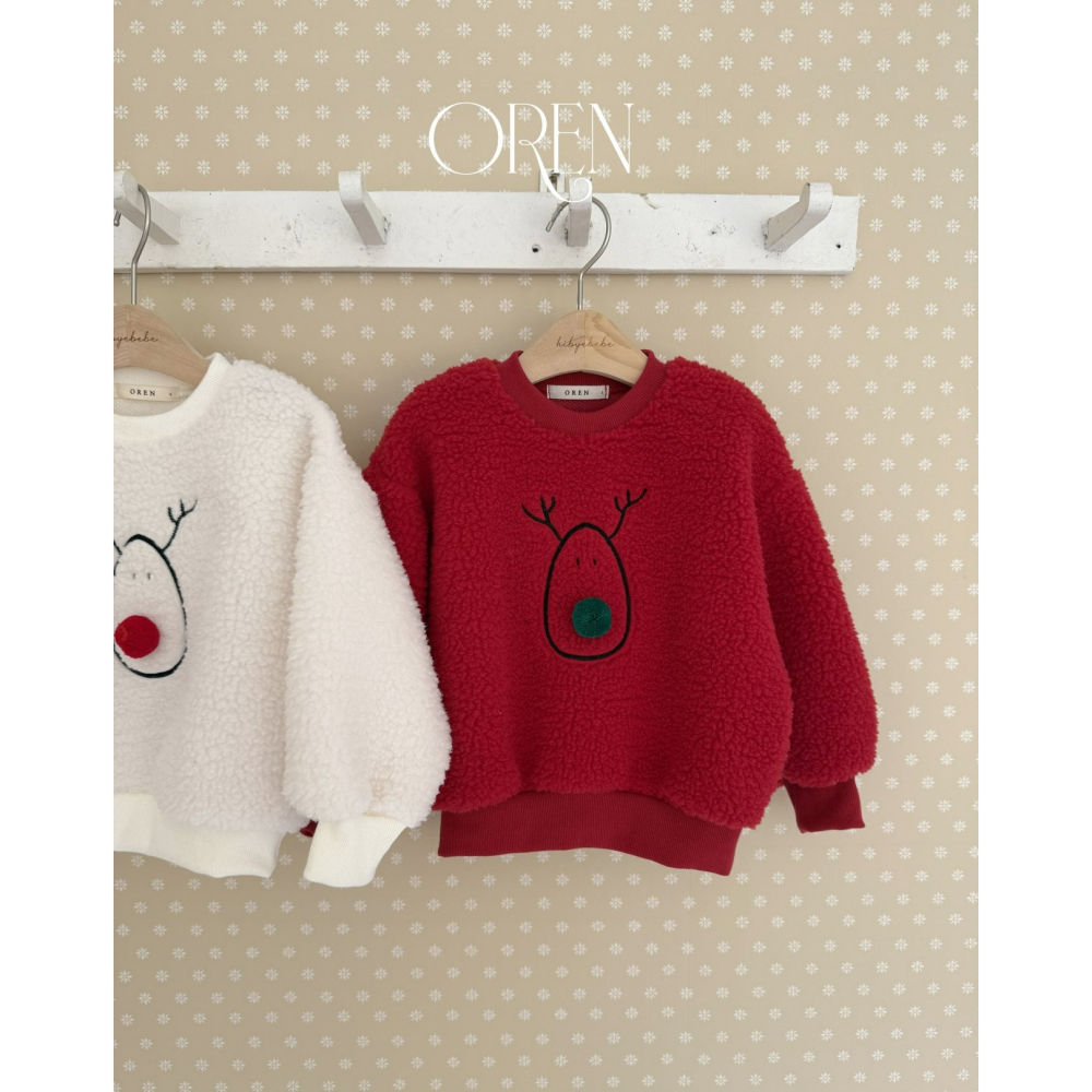 OREN 上衣 (聖誕) 오렌 루돌프 보아 맨투맨 (크리스마스)-細節圖9