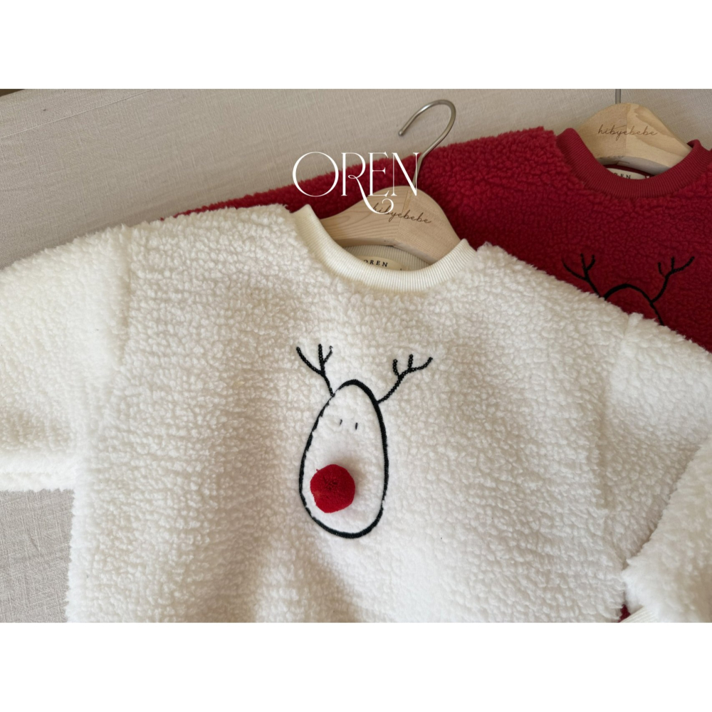 OREN 上衣 (聖誕) 오렌 루돌프 보아 맨투맨 (크리스마스)-細節圖10