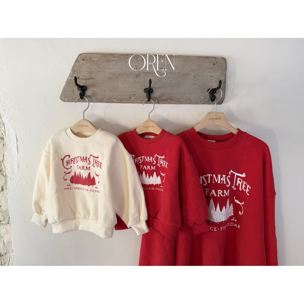 OREN 親子裝 上衣 (聖誕) 오렌 기모 맨투맨(맘&대디) (크리스마스)-細節圖3