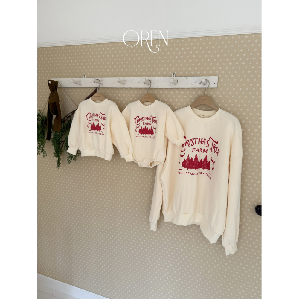OREN 親子裝 上衣 (聖誕) 오렌 기모 맨투맨(맘&대디) (크리스마스)-細節圖5