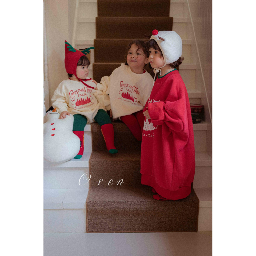 OREN 親子裝 上衣 (聖誕) 오렌 기모 맨투맨(맘&대디) (크리스마스)-細節圖6