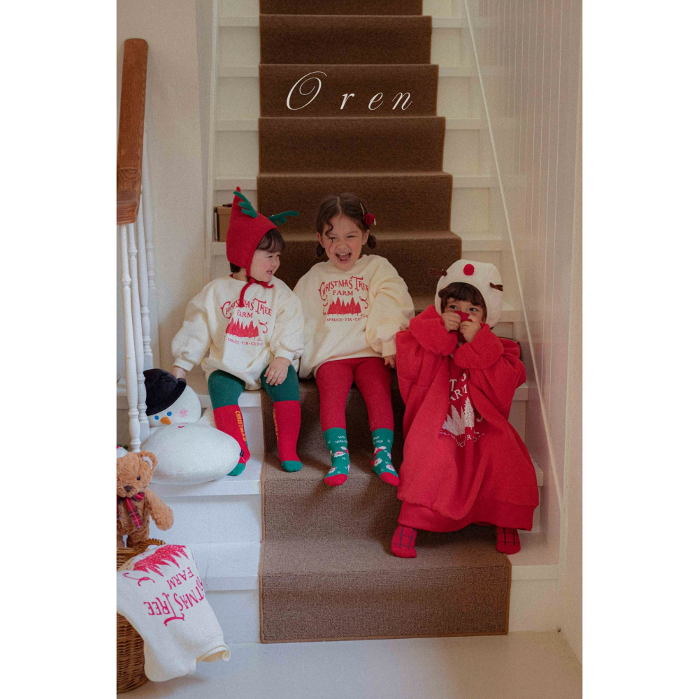 OREN 親子裝 上衣 (聖誕) 오렌 기모 맨투맨(맘&대디) (크리스마스)-細節圖7