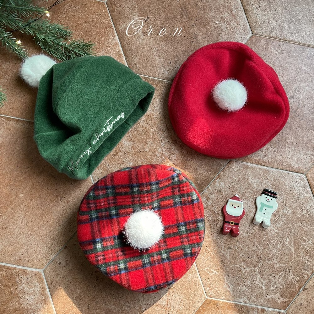 OREN 帽子 (聖誕) 오렌 이브 털방울 베레모 (크리스마스)-細節圖7