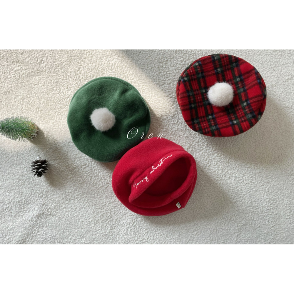 OREN 帽子 (聖誕) 오렌 이브 털방울 베레모 (크리스마스)-細節圖8