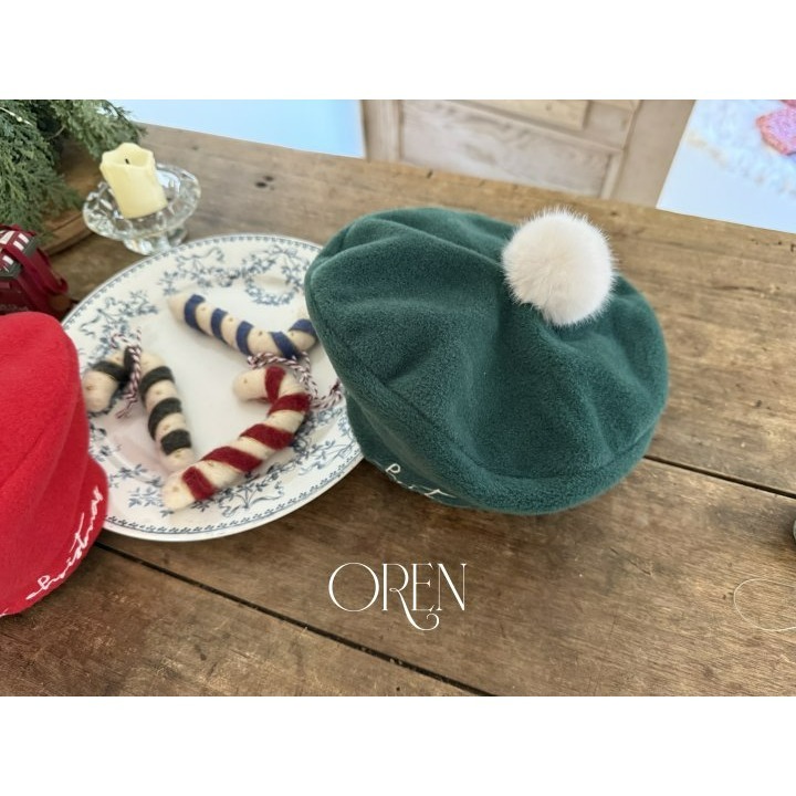 OREN 帽子 (聖誕) 오렌 이브 털방울 베레모 (크리스마스)-細節圖10