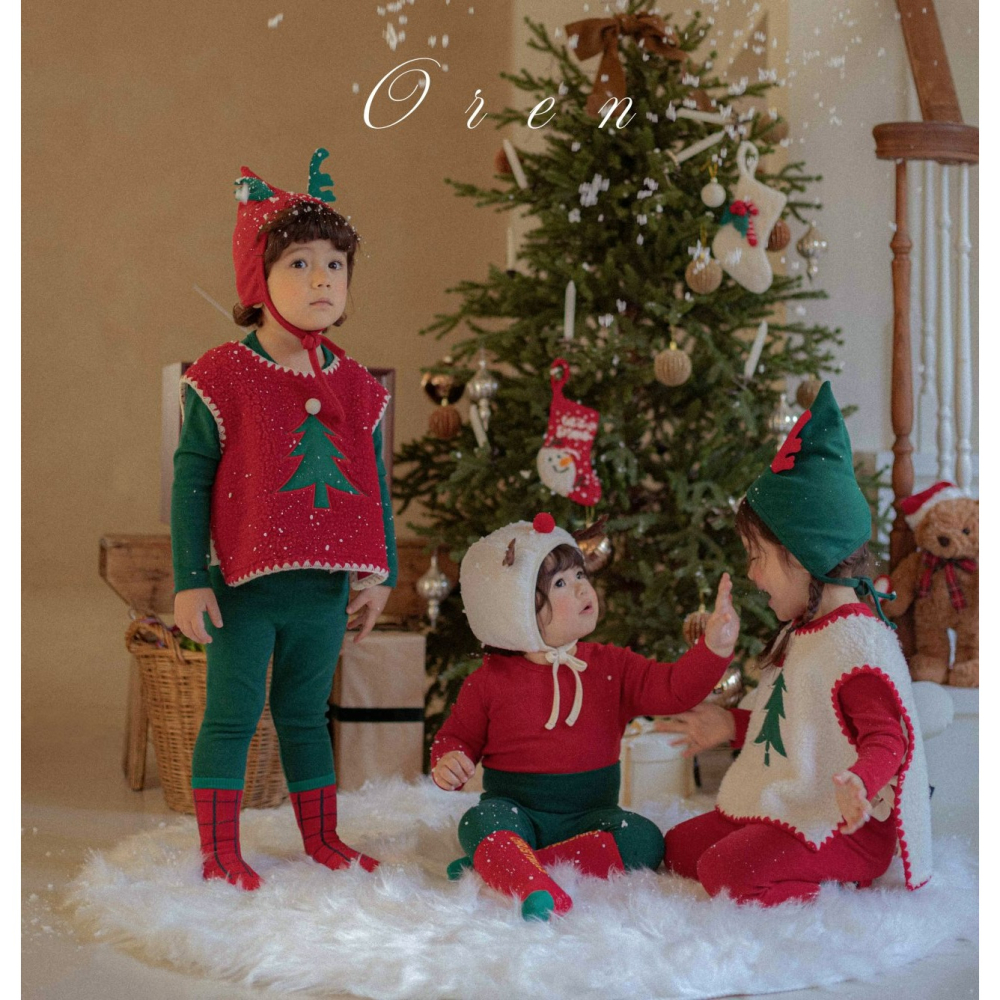 OREN 背心 (聖誕) 오렌 트리 보아 멜로 조끼  (크리스마스)-細節圖2