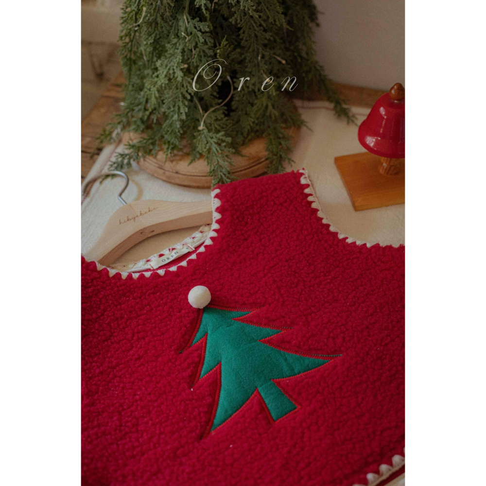 OREN 背心 (聖誕) 오렌 트리 보아 멜로 조끼  (크리스마스)-細節圖7