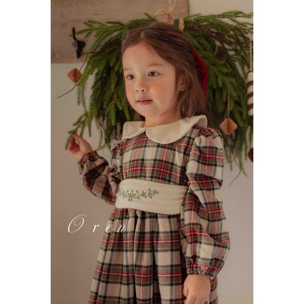 OREN 洋裝 (聖誕) 오렌 노엘리아 체크 원피스 (크리스마스)-細節圖4