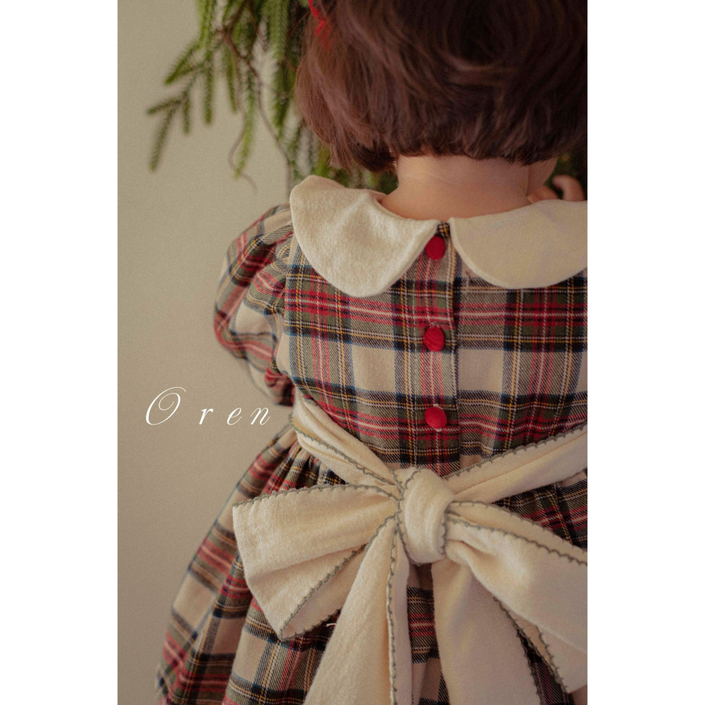 OREN 包屁衣 (聖誕) 오렌 노엘리아 체크 슈트 (크리스마스)-細節圖5
