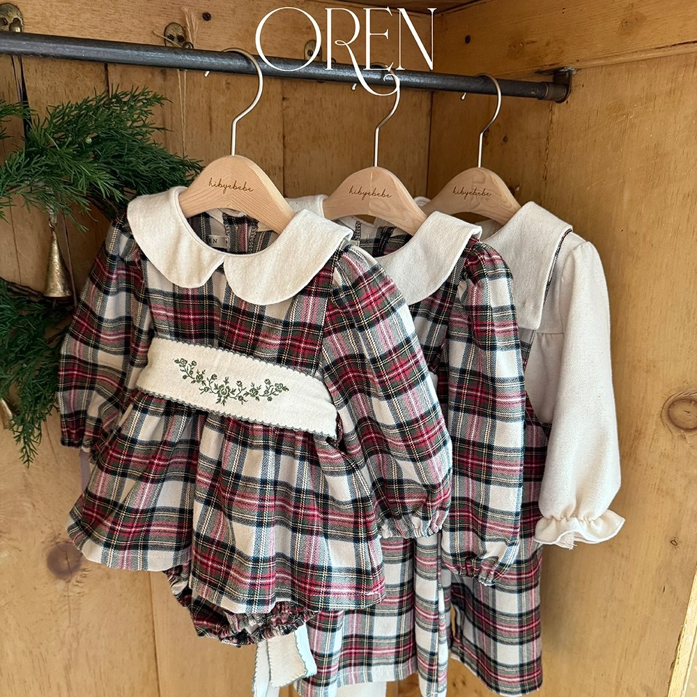 OREN 包屁衣 (聖誕) 오렌 노엘리아 체크 슈트 (크리스마스)-細節圖7