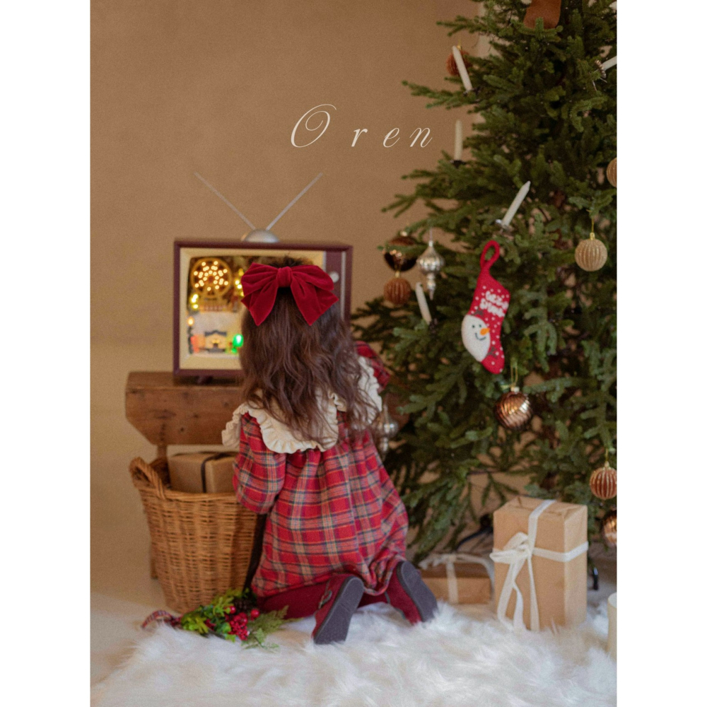 OREN 髮夾 (聖誕) 오렌 노엘 빅리본 핀 (크리스마스)-細節圖4