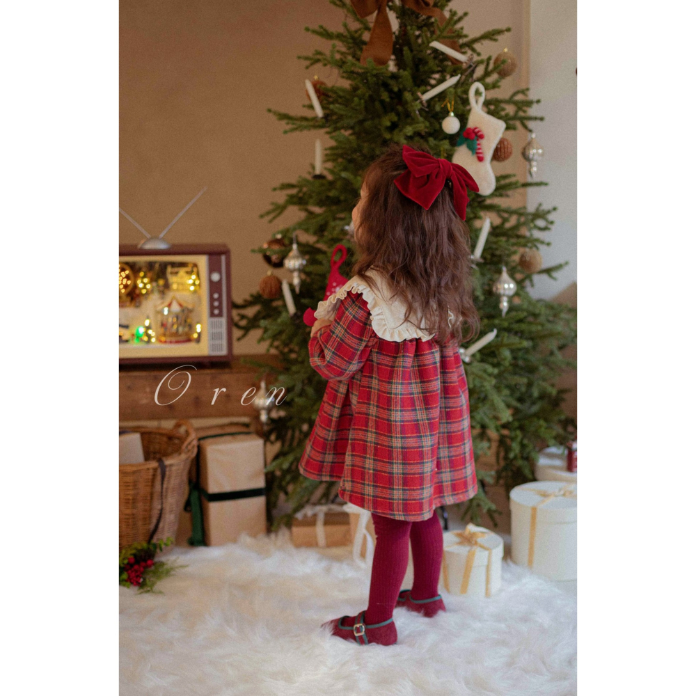 OREN 髮夾 (聖誕) 오렌 노엘 빅리본 핀 (크리스마스)-細節圖7