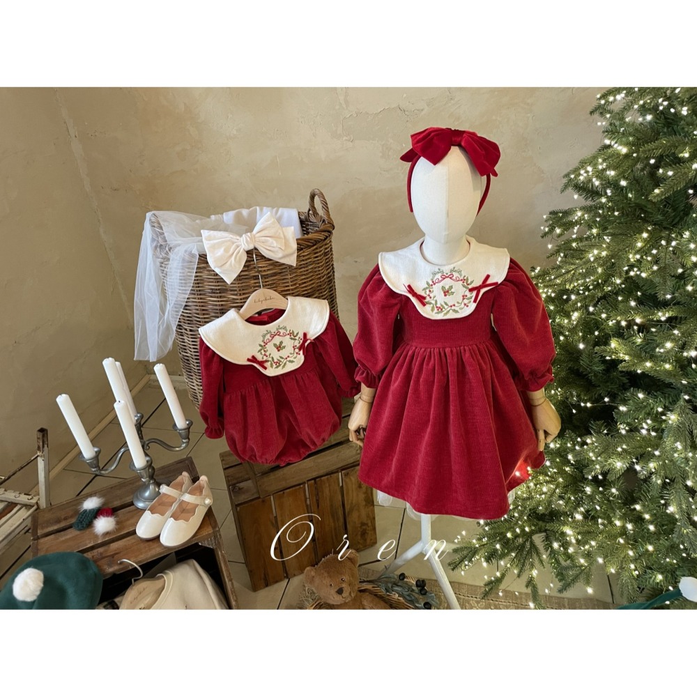 OREN 髮箍 (聖誕) 오렌 노엘 리본 헤어밴드 (크리스마스)-細節圖4