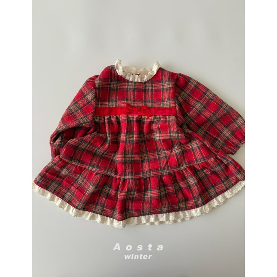 Aosta 洋裝 聖誕 아오스타 체크원피스-細節圖4