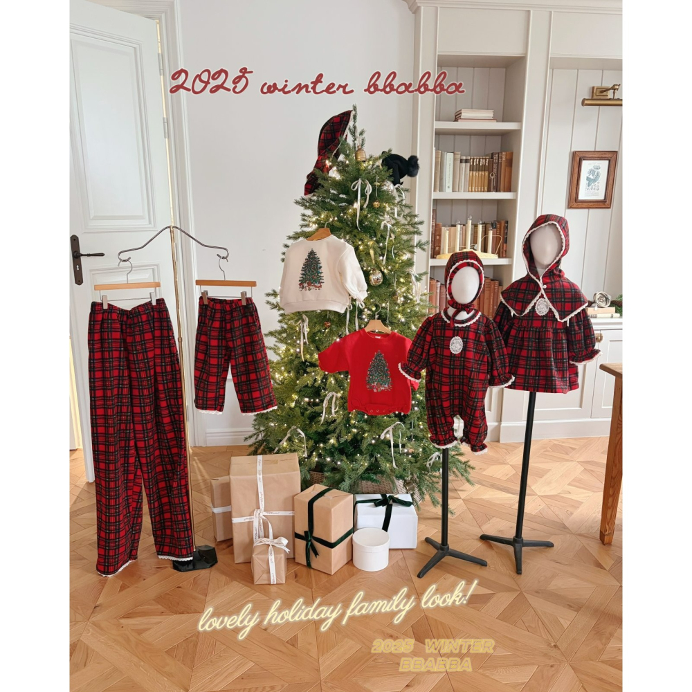 BBABBA 褲子 빠빠 노엘체크기모바지 聖誕 크리스마스-細節圖4