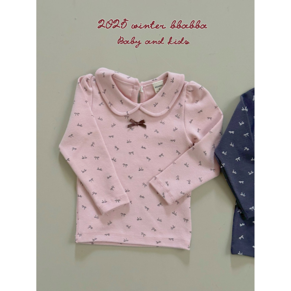 BBABBA 上衣 빠빠 데니리본카라T-細節圖3