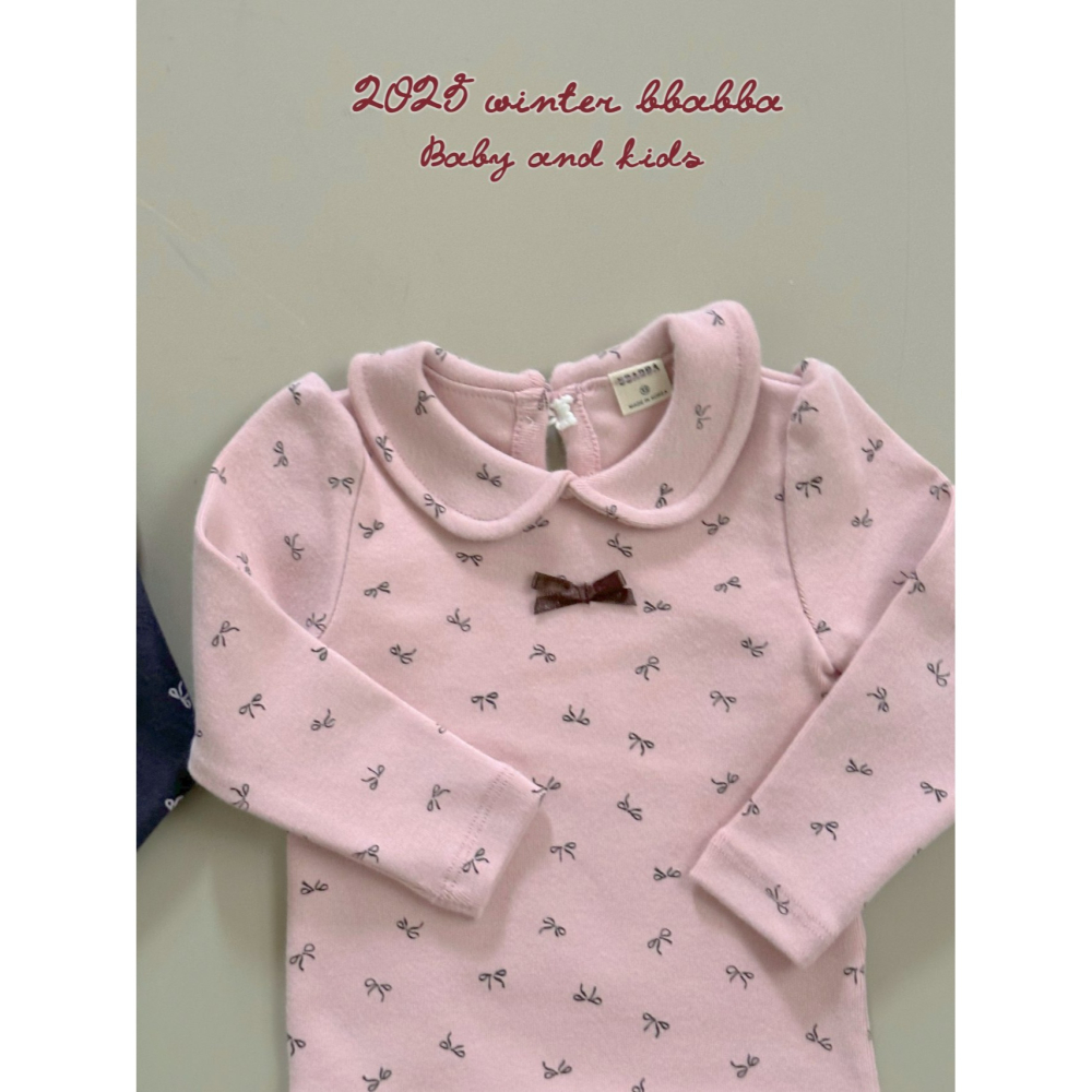 BBABBA 上衣 빠빠 데니리본카라T-細節圖4