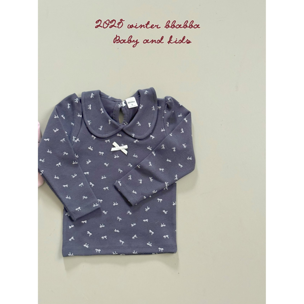 BBABBA 上衣 빠빠 데니리본카라T-細節圖5